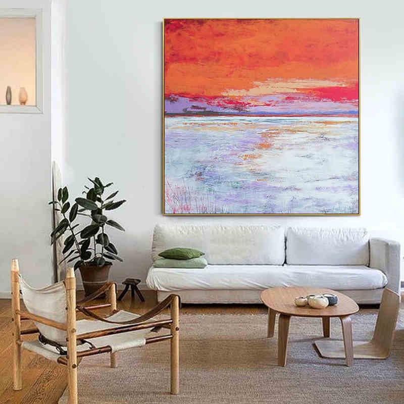 abstract mountain wall art